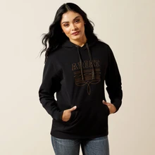 Women's Black Ariat Booted Logo Hoodie