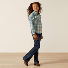 ARIAT Ariat Girl's Aquamarine Plaid Darla Shirt 