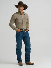 WRANGLER Wrangler Men's Olive Cody Johnson Western Snap Shirt WRANGLER Wrangler Men's Olive Cody Johnson Western Snap Shirt