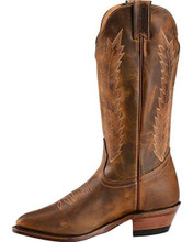 BOULET Boulet Women's Brown Medium Cowboy Toe Western Boot BOULET Boulet Women's Brown Medium Cowboy Toe Western Boot