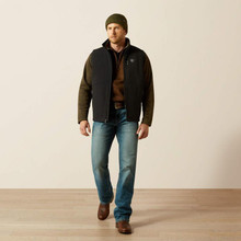 Ariat Men's Black Logo Softshell Vest