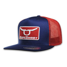 Ropesmart Red & Navy Patch Snapback Cap