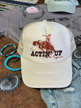 WILD JUNKIE Wild Junkie Tan Actin' Up Again Trucker Hat 