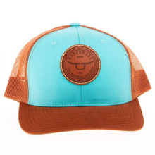 ROPESMART Ropesmart Ocean Blue Leather Circle Patch Cap 