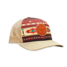 Ropesmart Sand Leather Circle Aztec Patch Cap Ropesmart Sand Leather Circle Aztec Patch Cap