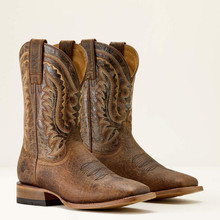 Ariat Men's Rock Ridge Saddle Brown Bison Western Boots