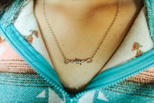 WILD JUNKIE Wild Junkie Silver Barbed Wire Charm Necklace 
