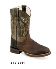 Jama Old West Kid's Brown Broad Round Toe Cowboy Boot Jama Old West Kid's Brown Broad Round Toe Cowboy Boot