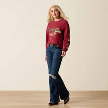 Ariat Women's Burnt Russet Riata Sweatshirt Ariat Women's Burnt Russet Riata Sweatshirt