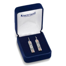 Montana Silversmiths Women's Silver & Rose Gold Horizon Bar Earrings Montana Silversmiths Women's Silver & Rose Gold Horizon Bar Earrings