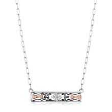 Montana Silversmiths Silver & Rose Gold Horizon Bar Necklace Montana Silversmiths Silver & Rose Gold Horizon Bar Necklace