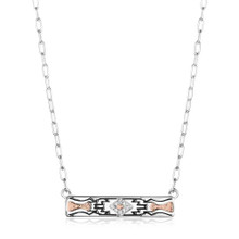 MONTANA SILVERSMITH Montana Silversmiths Silver & Rose Gold Horizon Bar Necklace 