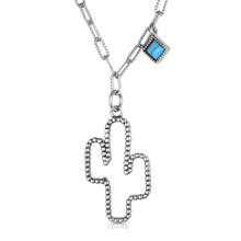 Montana Silversmiths Women's Silver & Turquoise Desert Necklace Montana Silversmiths Women's Silver & Turquoise Desert Necklace