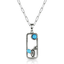 Montana Silversmiths Women's Silver & Turquoise Desert Mirage Necklace Montana Silversmiths Women's Silver & Turquoise Desert Mirage Necklace