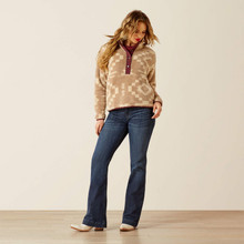 Ariat Women's Lone Ridge Print Berber Snap Front Sweatshirt Ariat Women's Lone Ridge Print Berber Snap Front Sweatshirt