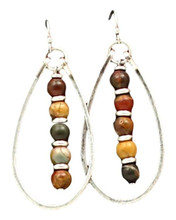 M & F M&F Western Blazin Roxx Women's Silver Beaded Teardrop Earrings 