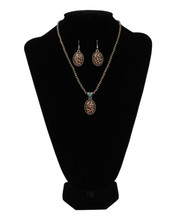 M&F Western Silver Strike Women's Brown & Turquoise Leopard Print Jewelry Set M&F Western Silver Strike Women's Brown & Turquoise Leopard Print Jewelry Set
