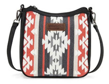 MONTANA WEST Montana West Wrangler Women's Black Sherpa Aztec Crossbody Bag 