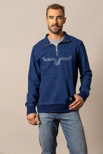 KIMES RANCH Kimes Ranch Men's Indigo Rowell Pullover Sweater 