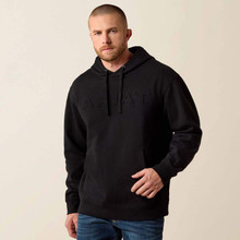 ARIAT Ariat Men's Black Embossed Logo Hoodie 