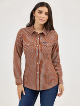 WRANGLER Wrangler Women's Rusty Stripe All Occasion Western Snap Shirt 