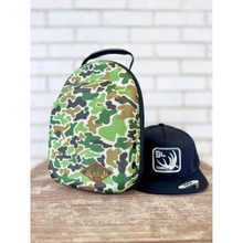 TRENDITIONS Red Dirt Camo Antlers Print Cap Carrier With Sunglasses Case 