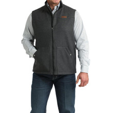 CINCH Cinch Men's Charcoal Grey Western Full Zip Vest 
