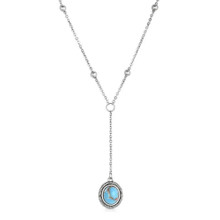 MONTANA SILVERSMITH Montana Silversmiths Women's Silver & Turquoise Denim Nights Necklace 
