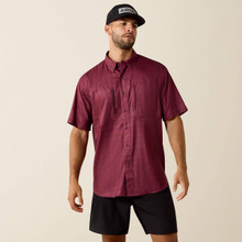 ARIAT Ariat Men's Maroon Banner Printed Venttek Shirt 