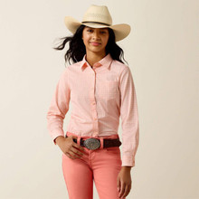 ARIAT Ariat Girl's Tropical Peach Geo Kirby Shirt 
