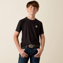 Ariat Boy's Grey Heather Digi Shield Short Sleeve T Shirt