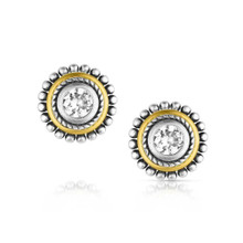 MONTANA SILVERSMITH Montana Silversmiths Women's Silver & Gold Sharpshooter Post Earrings 