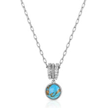 MONTANA SILVERSMITH Montana Silversmiths Women's Silver & Turquoise Trailing Necklace 