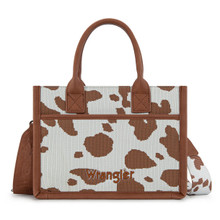 Montana West Wrangler Women's Brown Cow Print Crossbody Bag