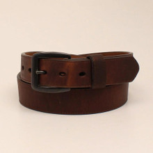 M & F M&F Western Men's Brown Solid Leather Belt 