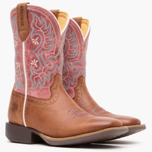 DURANGO BOOTS Durango Little Kid's Rusty Brown/Dusty Rose Shyloh Western Boots