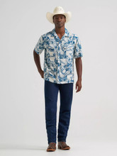 Men's Wrangler Cowboy Toile Coconut Camp Shirt