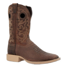 DURANGO BOOTS Durango Brown Shyloh Nicotine Croc Print Western Boot For Men 