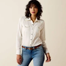 ARIAT Ariat Women's Bianca Western Snap Shirt - Cloud Dancer 