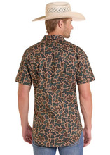 Rock & Roll Denim Men's Kow Wetzel TEK Camo Shirt In Tan