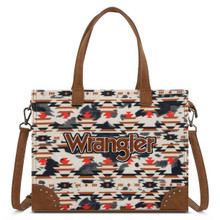 Montana West Wrangler Aztec Print Brown Tote/Crossbody Bag