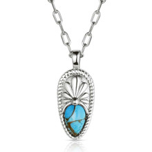 MONTANA SILVERSMITH Montana Silversmiths Pointed Path Turquoise Necklace - Silver 