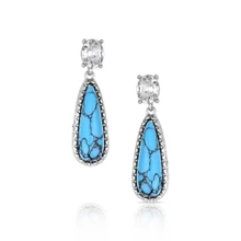 MONTANA SILVERSMITH Montana Silversmiths Crystal Dawn Turquoise Women's Earrings - Silver 