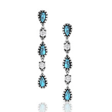 MONTANA SILVERSMITH Montana Silversmiths Women's Snowfall Ridge Turquoise Earrings In Silver 