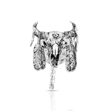 MONTANA SILVERSMITH Montana Silversmiths Silver Buffalo Skull Hat Clip 