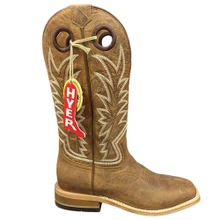 HYER BOOTS Hyer Men's Walton Saddle Tan Crunch Square Toe Boot 
