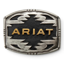 M&F Western Ariat Antique Silver & Gold Southwest Raised Rectangle Buckle