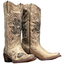 Tanner Mark McAllen Cowhide Burnished Sand Women's Leather Boot