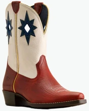 ARIAT Ariat Girl's Starbound Outlay Western Snip Toe Boot - Brown/Cream 