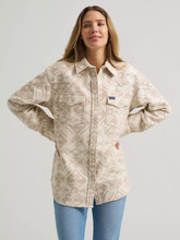 Women's Wrangler Boyfriend Western Snap Shirt In Cream